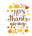 Thanksgiving Day Logo 24 Sticker Heat Transfer