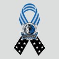 Dallas Mavericks Ribbon American Flag logo Sticker Heat Transfer