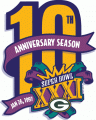 Green Bay Packers 2006 Anniversary Logo Sticker Heat Transfer