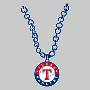 Texas Rangers Necklace logo Sticker Heat Transfer