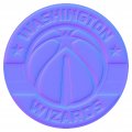 Washington Wizards Colorful Embossed Logo Sticker Heat Transfer