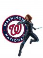 Washington Nationals Black Widow Logo decal sticker