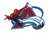 Colorado Avalanche Spider Man Logo Sticker Heat Transfer