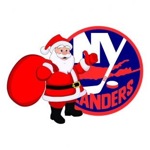 New York Islanders Santa Claus Logo Sticker Heat Transfer