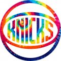 New York Knicks rainbow spiral tie-dye logo Sticker Heat Transfer