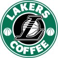 Los Angeles Lakers Starbucks Coffee Logo Sticker Heat Transfer