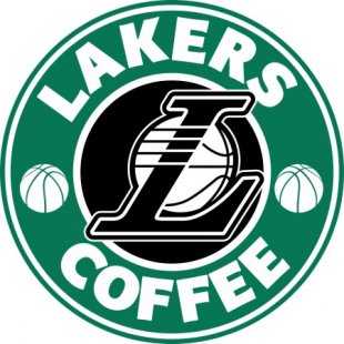 Los Angeles Lakers Starbucks Coffee Logo decal sticker