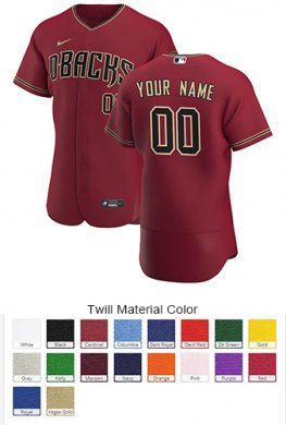 Arizona Diamondbacks Custom Letter and Number Kits for Alternate Jersey 02 Material Twill