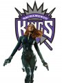 Sacramento Kings Black Widow Logo Sticker Heat Transfer