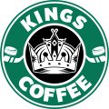 Los Angeles Kings Starbucks Coffee Logo Sticker Heat Transfer