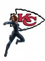 Kansas City Chiefs Black Widow Logo Sticker Heat Transfer