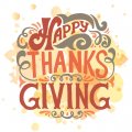 Thanksgiving Day Logo 25 Sticker Heat Transfer