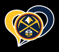 Denver Nuggets Heart Logo decal sticker