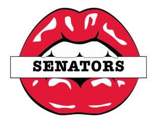Ottawa Senators Lips Logo Sticker Heat Transfer