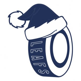 Toronto Maple Leafs Hockey ball Christmas hat logo Sticker Heat Transfer