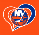 New York Islanders Heart Logo Sticker Heat Transfer