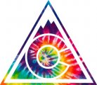 Colorado Avalanche rainbow spiral tie-dye logo decal sticker