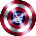 Captain American Shield With Sacramento Kings Logo decal sticker