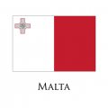 Malta flag logo decal sticker