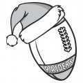 Oakland Raiders Football Christmas hat logo decal sticker