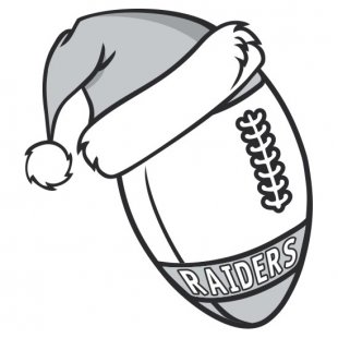 Oakland Raiders Football Christmas hat logo decal sticker