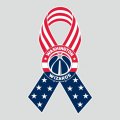 Washington Wizards Ribbon American Flag logo Sticker Heat Transfer
