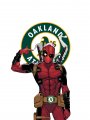 Oakland Athletics Deadpool Logo Sticker Heat Transfer