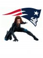 New England Patriots Black Widow Logo Sticker Heat Transfer