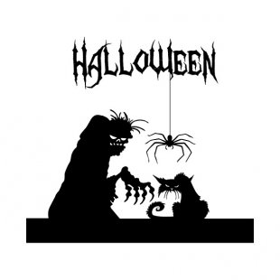 Halloween Logo 45 Sticker Heat Transfer