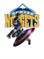 Denver Nuggets Captain America Logo Sticker Heat Transfer