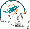 Miami Dolphins 2013-2017 Helmet Logo Sticker Heat Transfer