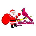 St. Louis Cardinals Santa Claus Logo Sticker Heat Transfer