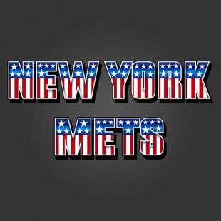 New York Mets American Captain Logo Sticker Heat Transfer