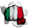 Fist Italy Flag Logo Sticker Heat Transfer