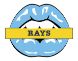 Tampa Bay Rays Lips Logo Sticker Heat Transfer