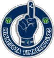 Number One Hand Minnesota Timberwolves logo Sticker Heat Transfer