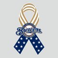 Milwaukee Brewers Ribbon American Flag logo decal sticker