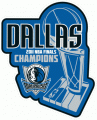 Dallas Mavericks 2010 11 Champion Logo Sticker Heat Transfer