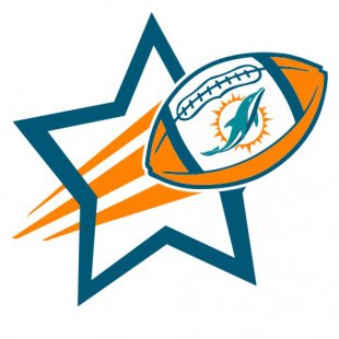 Miami Dolphins Football Goal Star logo decal sticker