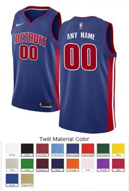 Detroit Pistons Custom Letter and Number Kits for Icon Jersey Material Twill