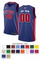 Detroit Pistons Custom Letter and Number Kits for Icon Jersey Material Twill