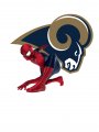 Los Angeles Rams Spider Man Logo Sticker Heat Transfer