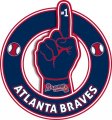 Number One Hand Atlanta Braves logo decal sticker