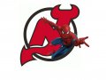 New Jersey Devils Spider Man Logo Sticker Heat Transfer