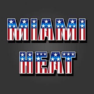 Miami Heat American Captain Logo Sticker Heat Transfer