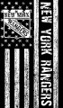 New York Rangers Black And White American Flag logo Sticker Heat Transfer