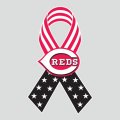 Cincinnati Reds Ribbon American Flag logo Sticker Heat Transfer