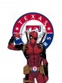 Texas Rangers Deadpool Logo Sticker Heat Transfer