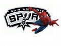 San Antonio Spurs Spider Man Logo Sticker Heat Transfer