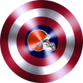 Captain American Shield With Cleveland Browns Logo Sticker Heat Transfer